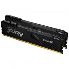 Модуль пам'яті для комп'ютера DDR4 16GB (2x8GB) 3200 MHz Fury Beast Black Kingston Fury (ex.HyperX) (KF432C16BBK2/16)