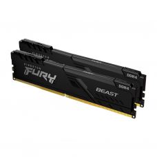 Модуль пам'яті для комп'ютера DDR4 64GB (2x32GB) 3200 MHz Fury Beast Black Kingston Fury (ex.HyperX) (KF432C16BBK2/64)