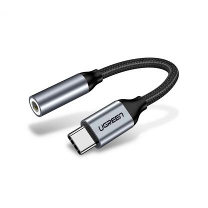 Переходник USB-C to 3.5mm F 0.10m AV142 (Gray) Ugreen (30632)