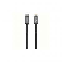 Дата кабель USB-C to Lightning 1.0m Black\Gray T-Phox (T-CL833)
