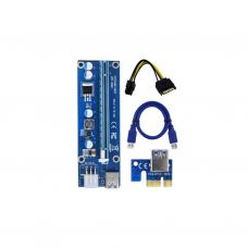 Райзер PCI-E x1 to 16x 60cm USB 3.0 Cable SATA to 6Pin Power v.006C Dynamode (RX-riser-006c 6 pin)