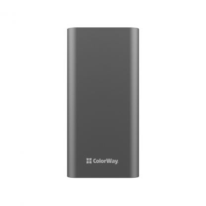 Батарея универсальная ColorWay 20 000 mAh PD/20W, QC/3.0, USB-C/Micro-USB/Lightning/USB-A max.22.5W Gray (CW-PB200LPH3GR-PDD)