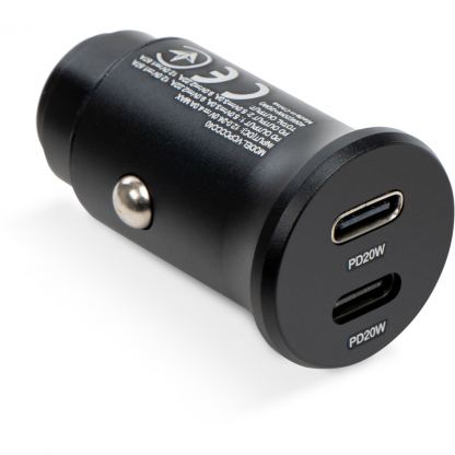 Зарядний пристрій Vinga 40W PD 2xUSB-C (20W+20W) Car Charger (VCPCCCC40)