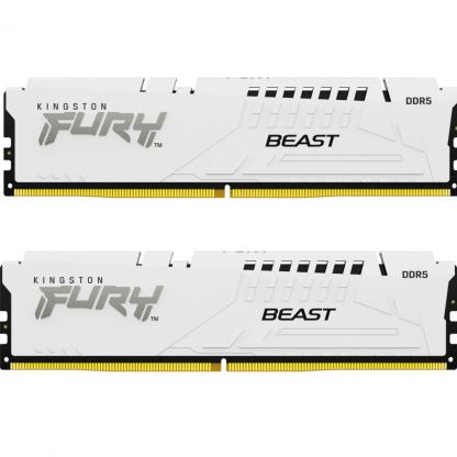 Модуль памяти для компьютера DDR5 64GB (2x32GB) 6000 MHz Beast White Kingston Fury (ex.HyperX) (KF560C36BWEK2-64)