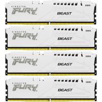 Модуль пам'яті для комп'ютера DDR5 128GB (4x32GB) 5600 MHz FURY Beast White Kingston Fury (ex.HyperX) (KF556C40BWK4-128)