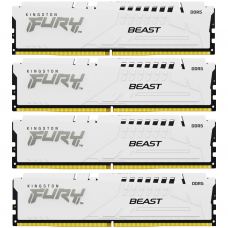 Модуль памяти для компьютера DDR5 128GB (4x32GB) 5600 MHz FURY Beast White Kingston Fury (ex.HyperX) (KF556C40BWK4-128)