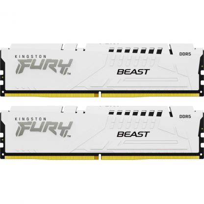 Модуль пам'яті для комп'ютера DDR5 64GB (2x32GB) 5200 MHz FURY Beast White Kingston Fury (ex.HyperX) (KF552C40BWK2-64)