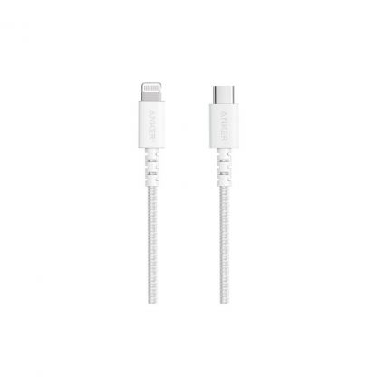 Дата кабель USB-C to Lightning 1.8m V3 Powerline Select+ White Anker (A8618H21)
