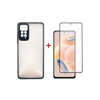 Чехол для мобильного телефона Dengos Kit for Xiaomi Redmi Note 12 Pro 4g case + glass (Black) (DG-KM-29)