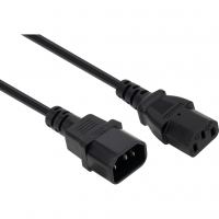 Кабель питания C13 to C14 3.0m 1mm2 Vinga (VCPP1C13143BK)
