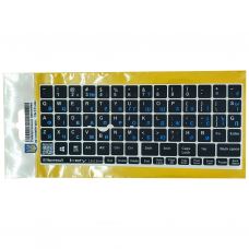 Наклейка на клавиатуру BestKey непрозрачная чорная, 76, синий (BKU13BLU/013)