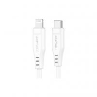 Дата кабель USB-C to Lightning 1.2m 3.0A TPE C3-01 White Acefast (6974316280811)