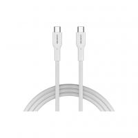 Дата кабель USB-C to USB-C 1.0m OnWire 60CL C-C 60W COLOR Braided 1m White Canyon (CND-CCAP60AB10W)