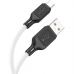 Дата кабель USB 2.0 AM to Micro 5P 1.0m Cool silicone X90 white HOCO (6931474788436)