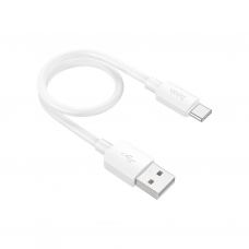 Дата кабель USB 2.0 AM to USB-C 0.25m Hyper 27W X96 white HOCO (6942007609418)