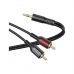 Кабель мультимедийный 3.5mm M to 2xRCA 1.5m Black BOROFONE (6974443382204)