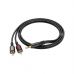 Кабель мультимедийный 3.5mm M to 2xRCA 1.5m Black BOROFONE (6974443382204)