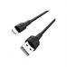 Дата кабель USB 2.0 AM to Lightning 1.0m 2.4A silicone BX30 black BOROFONE (6931474706867)