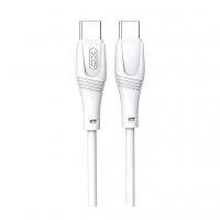 Дата кабель USB-C to USB-C 1.0m 60W High Elastic Zeus XO (NBQ239B_White)