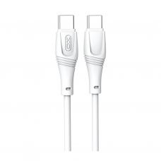 Дата кабель USB-C to USB-C 1.0m 60W High Elastic Zeus XO (NBQ239B_White)