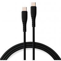 Дата кабель USB-C to USB-C 1.2m 60W Silicon Black Vinga (VCDCCC2612SB)