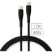 Дата кабель USB-C to USB-C 1.2m 60W Silicon Black Vinga (VCDCCC2612SB)