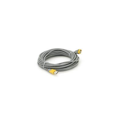 Дата кабель USB 2.0 AM/AF 10.0m UF-104 grey yellow VEGGIEG (YT-AM/AF-UF-104)