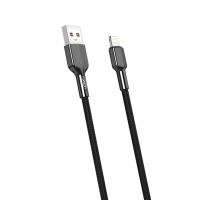 Дата кабель USB 2.0 AM to Lightning 1.0m 2.4A black XO (NB182-L-1-BK)