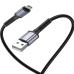 Дата кабель USB 2.0 AM to Lightning 1.0m 2.4A black XO (NB215-L-1-BK)