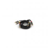 Кабель мультимедійний 3xRCA M to 3xRCA M 1.5m black VEGGIEG (YT-AV301)