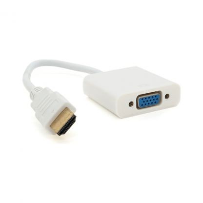 Переходник HDMI M to VGA F 0.1m 4K/2K white Voltronic (YT-C-HDMI(M)/VGA(F)-W)