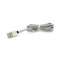 Дата кабель USB 2.0 to Lightning 2.0m 2A magnetic nylon silver PiPo (18169)