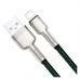 Дата кабель USB 2.0 AM to Lightning 2.0m 2.4A metal green Baseus (CALJK-B06)