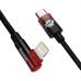 Дата кабель USB-C to Lightning 1.0m 20W 90° corner black/red Baseus (CAVP000220)