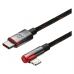 Дата кабель USB-C to Lightning 1.0m 20W 90° corner black/red Baseus (CAVP000220)