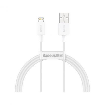 Дата кабель USB 2.0 AM to Lightning 1.0m 2.4A white Baseus (CALYS-A02)