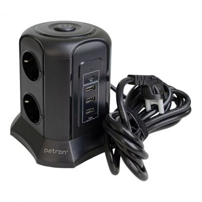 Сетевой фильтр питания Patron SP-1663-USBT (EXT-PN-SP-1663-USBT)