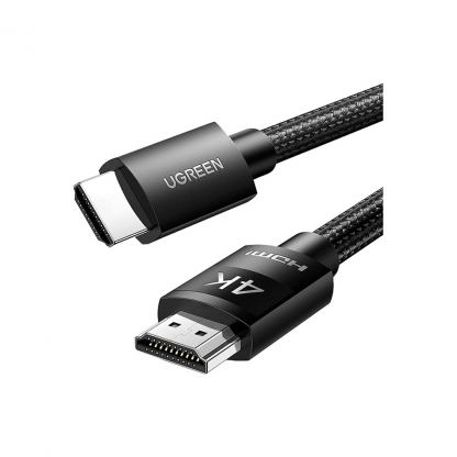Кабель мультимедійний HDMI M to HDMI M 2.0m 4K30Hz braided HD119 black Ugreen (40101)