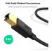 Кабель для принтера USB 2.0 AM/BM 1.0m US135 black Ugreen (20846)