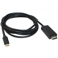 Кабель мультимедійний USB-C to HDMI M 1.8m black Patron (CAB-PN-TYPC-HDMI-1.8)