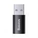 Переходник USB 3.1 M to USB-C F black Baseus (ZJJQ000101)