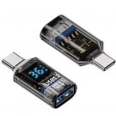 Переходник OTG USB 3.2 AF to USB-C M 10Gbps QC 36W with display XoKo (AC-322UTC)