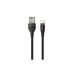 Дата кабель USB 2.0 AM to USB-C 0.3m cylindric nylon back Vinga (VCPDCTCCANB03BK)