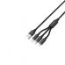Дата кабель USB 2.0 AM to Lightning + Micro 5P + USB-C 1.0m 2.4-3A black Grand-X (PX-31B)