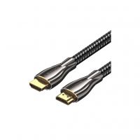 Кабель мультимедийный HDMI M to HDMI M 8.0m V2.0 4K60Hz braided zinc alloy black Vention (ALMBK)