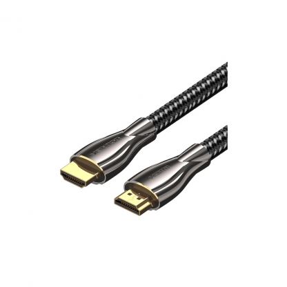 Кабель мультимедийный HDMI M to HDMI M 8.0m V2.0 4K60Hz braided zinc alloy black Vention (ALMBK)