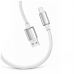 Дата кабель USB 2.0 AM to Lightning 1.0m 3A zinc alloy braided white ColorWay (CW-CBUL098-WT)