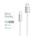 Дата кабель USB 2.0 AM to USB-C 1.0m 3A zinc alloy braided white ColorWay (CW-CBUC098-WT)