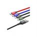 Дата кабель USB 2.0 AM to Lightning + Micro 5P + USB-C 1.2m 3.5A black Baseus (CA1T4-B01)