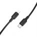 Дата кабель USB-C to Lightning 1.0m silicone BX113 Lenny black BOROFONE (6941991115370)